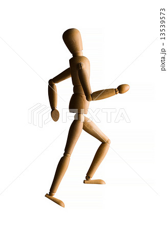 Wooden mannequin running upstairs Wooden mannequin running upstairs 13539573