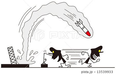 自分で撃ったミサイルに追われる軍人 13539933