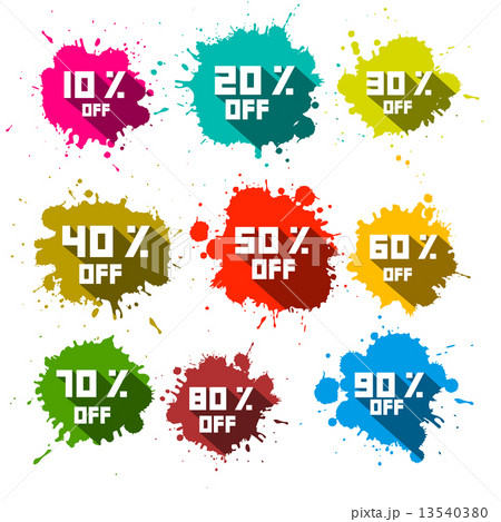 Vector Discount Splashes - Labels Set Vector Discount Splashes - Labels Set 13540380