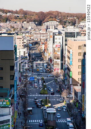 八王子駅ビルから見た八王子駅北口通り 13540422