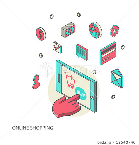 Icons for mobile marketing and online shopping 13540746