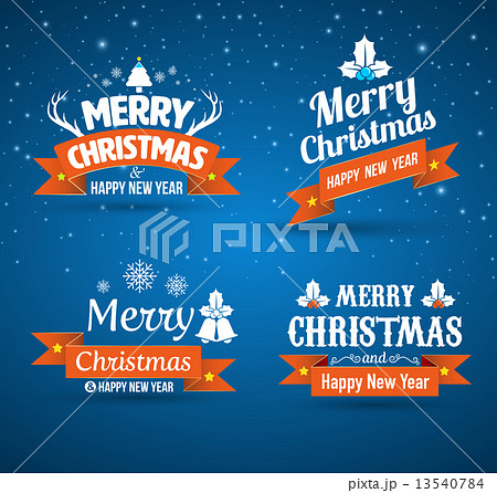Happy new year  greeting card lettering. Vector illustration. 13540784