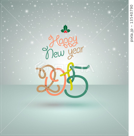 Happy new year  greeting card lettering. 13540790