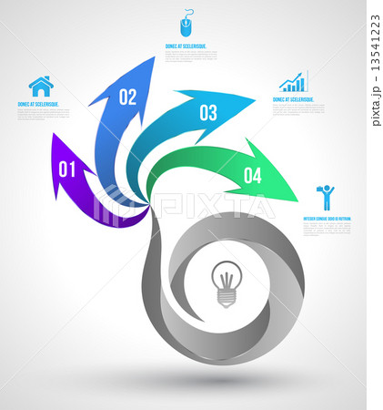 Abstract business info graphics template with icons. Vector illustration. can be used for workflow l 13541223