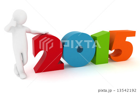 Man presenting new year 2015 Man presenting new year 2015 13542192