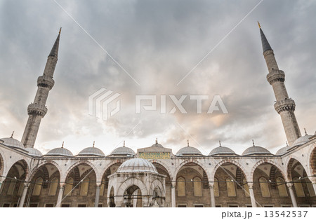 Suleymaniye Mosque and cloudy sky in Istanbul 13542537