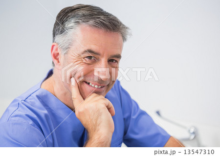 Portrait of a cheerful dentist 13547310