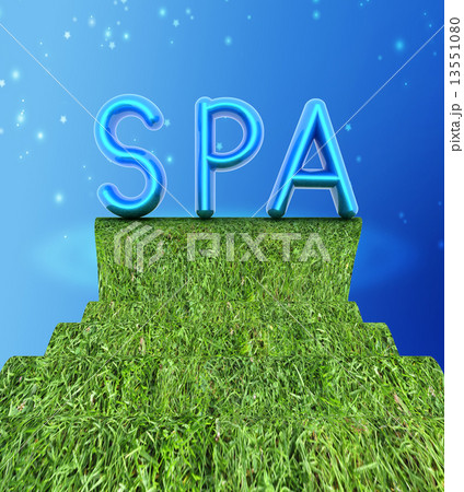 Background image of 3d text "SPA" 13551080