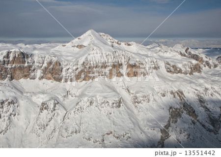 Dolomites aerial sky view landsacape panorama 13551442