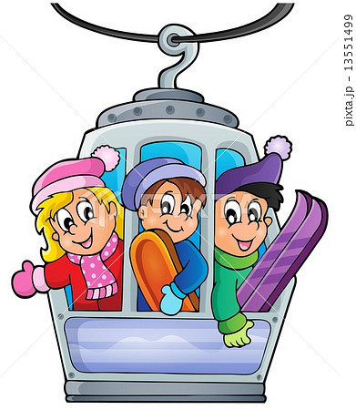 Cable car theme image 1のイラスト素材 [13551499] - PIXTA