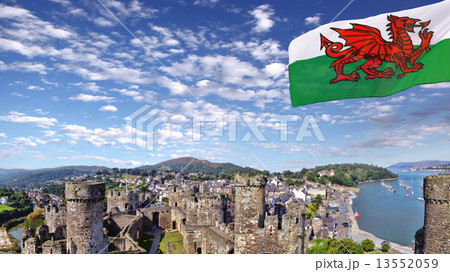 Famous Conwy Castle in Wales, United Kingdom, series of Walesh castles 13552059