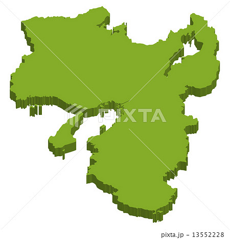 近畿 地図 ３dのイラスト素材 13552228 Pixta