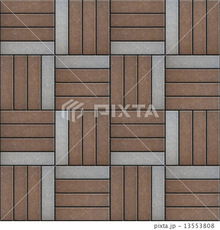 Gray and Brown Pavement Rectangles. Seamless Texture. 13553808
