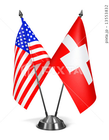 USA and Switzerland - Miniature Flags. 13553832