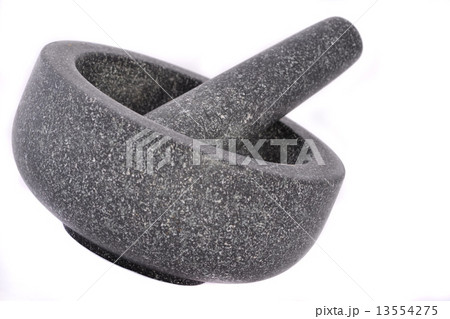 Stone mortar and pestle isolated on white Stone mortar and pestle isolated on white 13554275