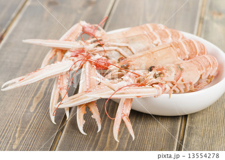 Bowl of boiled langoustines.  13554278