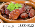 Chorizo al Vino (Spicy sausage cooked in red wine). Tapas.  13554582