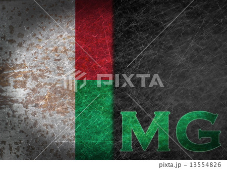 Old rusty metal sign with a flag and country abbreviation Old rusty metal sign with a flag and country abbreviation 13554826