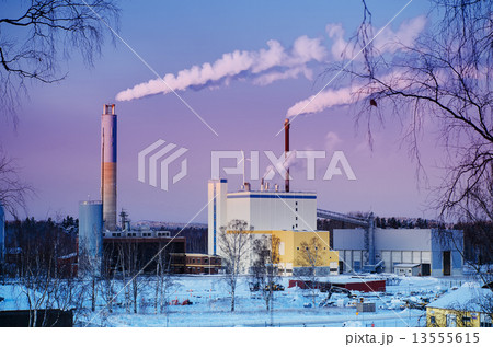 Thermal power plant in winter Thermal power plant in winter 13555615