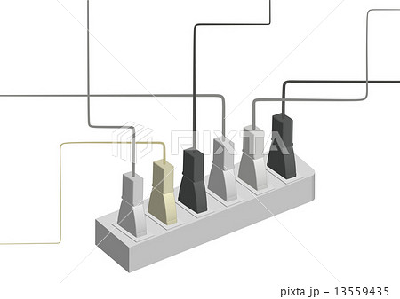 たこ足配線 のイラスト素材