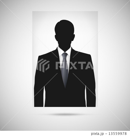 Profile picture whith tie. Unknown person silhouette 13559978