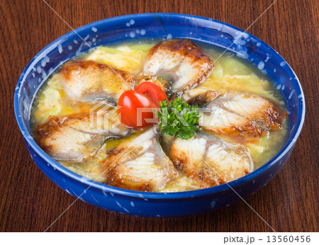japanese cuisine. unagi or eel on the background 13560456