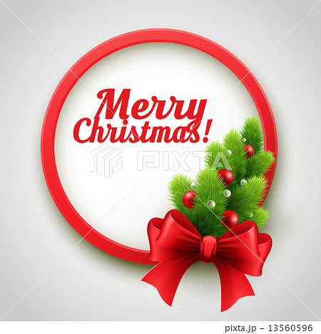 Merry Christmas tree greeting card. Paper design 13560596