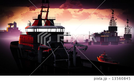 Oil rig  platform 13560845