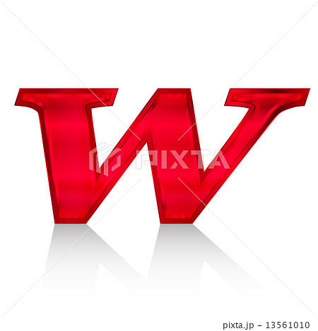 W アルファベット エンブレムのイラスト素材