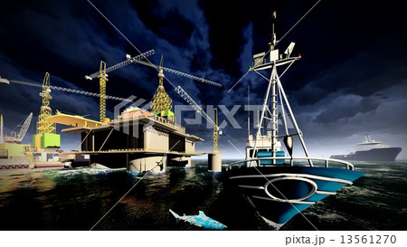 Oil rig  platform 13561270