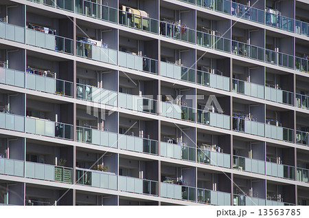 大型マンション群 ベランダ部外観 13563785