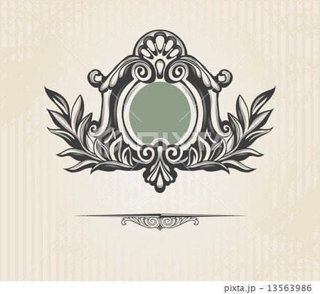 Vintage ornate shield Vintage ornate shield 13563986