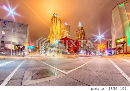 tulsa city skyline around downtown streets tulsa city skyline around downtown streets 13564191