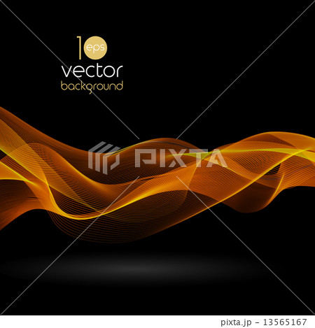 Shiny color waves over dark vector backgrounds 13565167