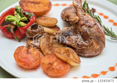 grilled duck legs grilled duck legs 13565875