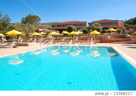 Swimming pool at the modern luxury hotel, Thassos island, Greece Swimming pool at the modern luxury hotel, Thassos island, Greece 13566227