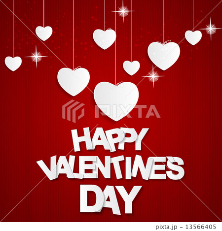 Happy Valentines Day Card. Vector Illustration 13566405