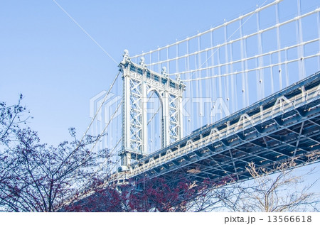 new york city manhattan bridge and skyline new york city manhattan bridge and skyline 13566618