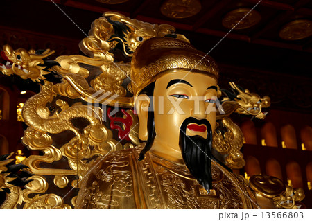 Statue of Xuanzang. Great Wild Goose Pagoda, Xian (Sian, Xi'an), Shaanxi province, China 13566803