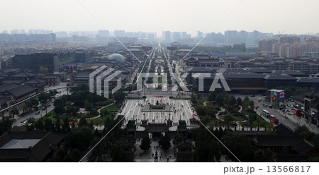 View of the city of Xian (Sian, Xi'an), Shaanxi province, China 13566817