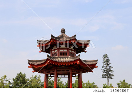 On the territory Giant Wild Goose Pagoda or Big Wild Goose Pagoda, southern Xian, China On the territory Giant Wild Goose Pagoda or Big Wild Goose Pagoda, southern Xian, China 13566867