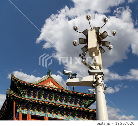 Zhengyangmen Gate (Qianmen). This famous gate is located at the south of Tiananmen Square in Beijing Zhengyangmen Gate (Qianmen). This famous gate is located at the south of Tiananmen Square in Beijing 13567020