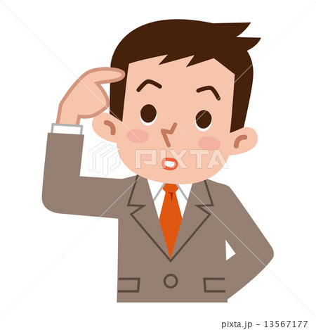 考える若いビジネスマン 13567177