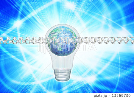 電球を通過する遺伝子配列と地球 13569730