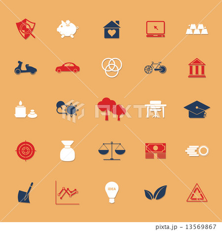 Sufficient economy flat icons with shadow Sufficient economy flat icons with shadow 13569867