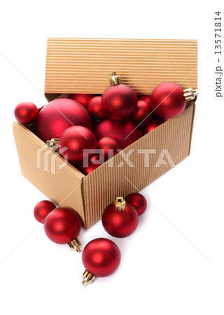 Red Christmas balls 13571814