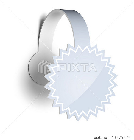 White empty sticker, label or wobbler. 13575272