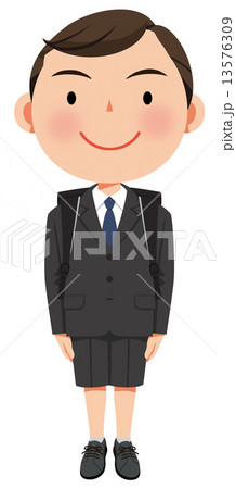 新一年生 男の子立ち姿のイラスト素材 新一年生 男の子立ち姿のイラスト素材