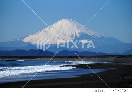 湘南海岸と富士山 13576586