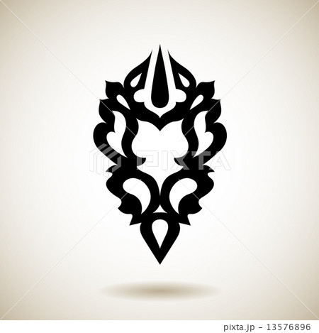Tribal reflected black tattoo 13576896